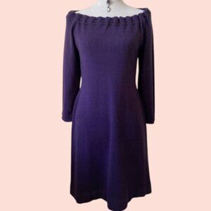 Connected Apparel Long Sleeve Purple Dress 100% Acrylic Size XL
